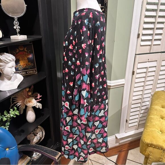 Gudrun Sjoden Black Floral Fig Print Organic Cotton Tunic Dress Size XXL - Picture 5 of 10